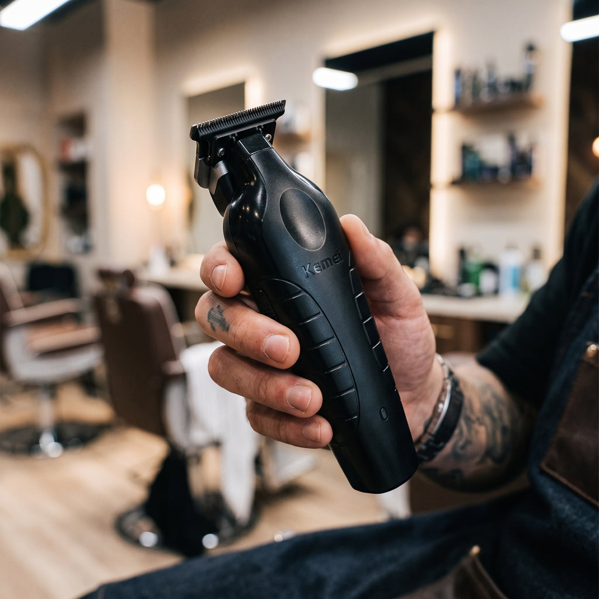 Kemei KM-2299 Zero-Gapped T-Blade Hair Clipper | Electric Cordless Beard & Detail Trimmer Set