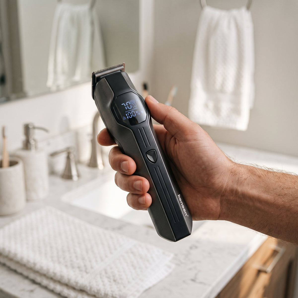 Kensen Professional Hair Clipper & Body Groomer Kit (Series S30) – IPX7 Waterproof Trimmer Set