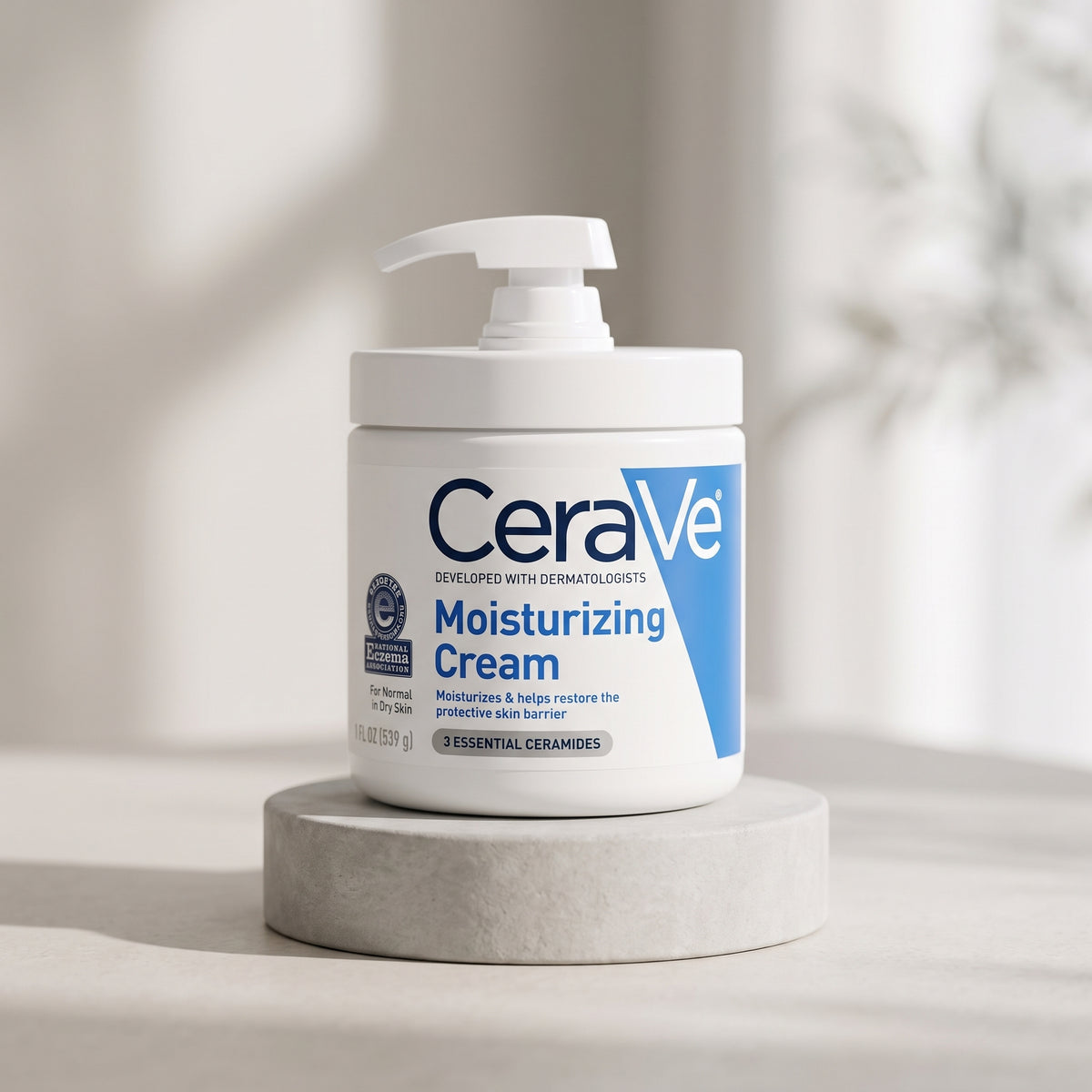CeraVe Moisturizing Cream with Pump – Hydrating Body & Face Cream with 3 Essential Ceramides & Hyaluronic Acid