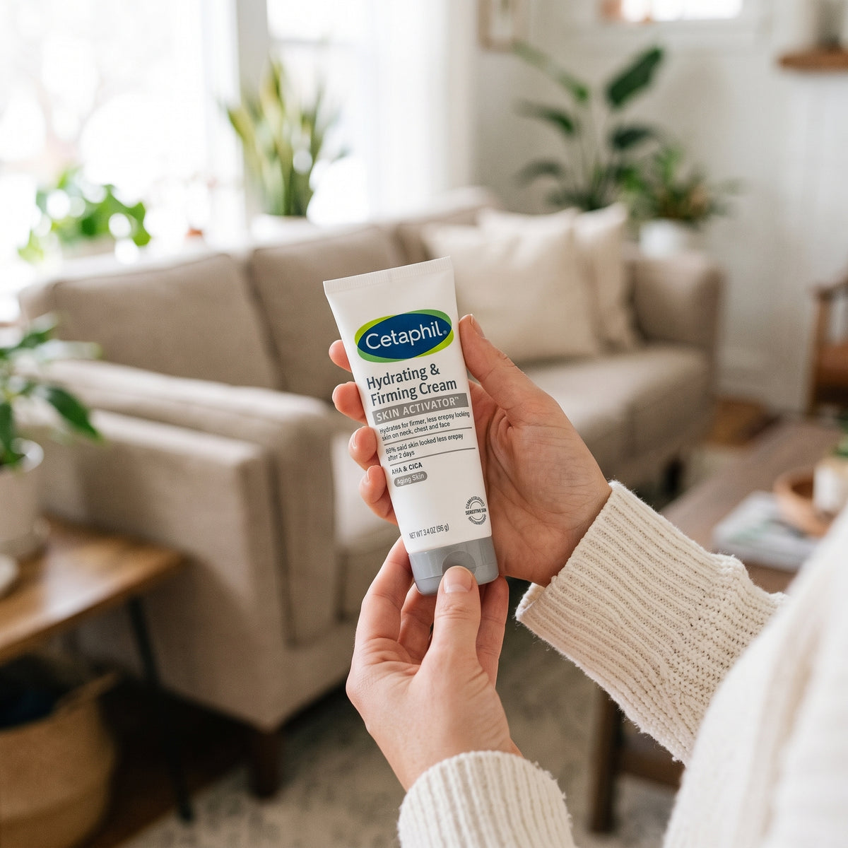 Cetaphil Hydrating & Firming Cream – Skin Activator™ for Face, Neck & Chest (3.4 oz)