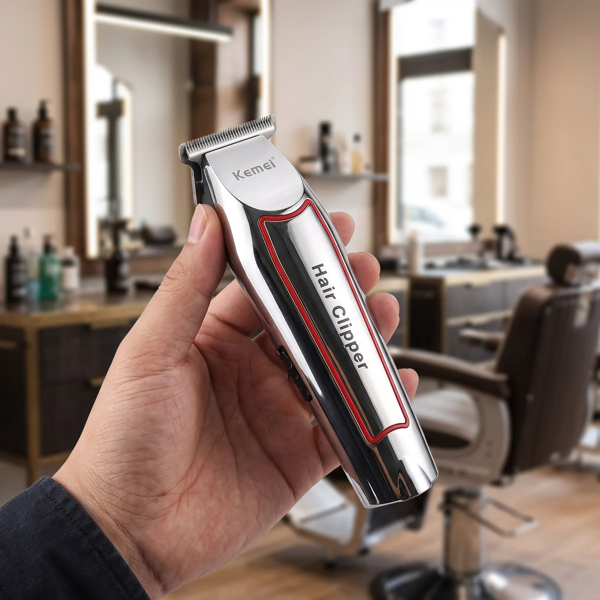 Kemei KM-032 Professional Zero Gapped T-Blade Hair Clipper | Electric Cordless Beard & Hair Trimmer Set