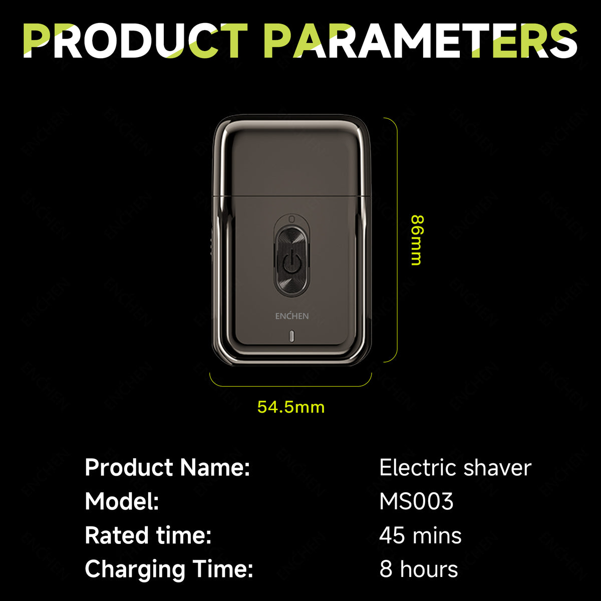 ENCHEN MS003 Compact Electric Shaver – Rechargeable Portable Foil Razor for Travel & Daily Shave