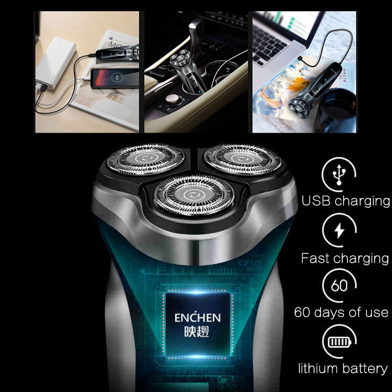 ENCHEN BlackStone Electric Shaver – 3D Independent Floating Cutter Head (5W Power)