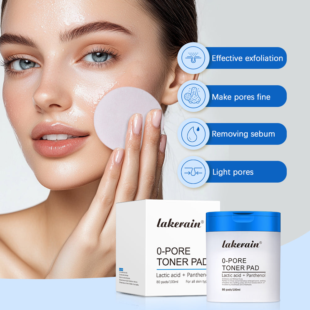lakerain 0-Pore Toner Pads – Exfoliating & Pore Refining Facial Pads