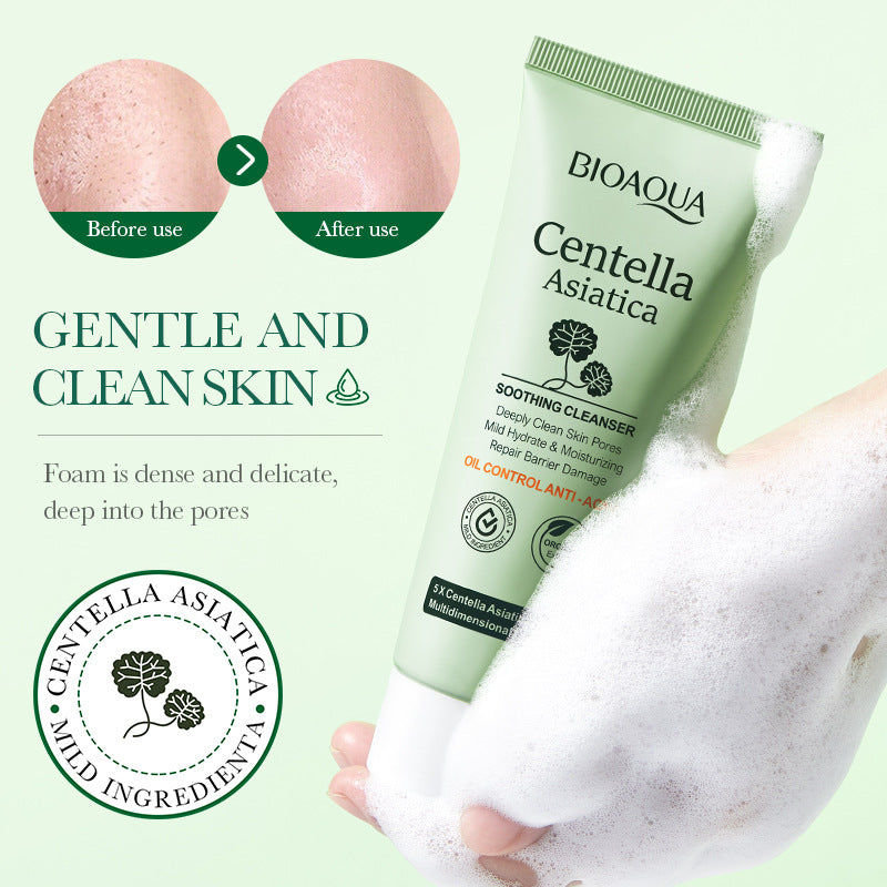 BIOAQUA Centella Asiatica Soothing Cleanser – Oil Control Anti-Acne Facial Wash