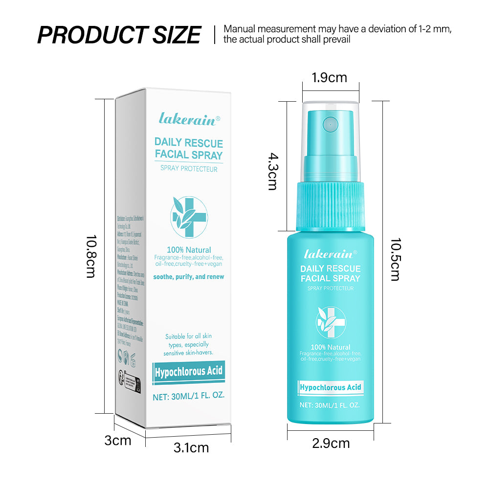 lakerain Daily Rescue Facial Spray – Hypochlorous Acid Soothing & Purifying Face Mist