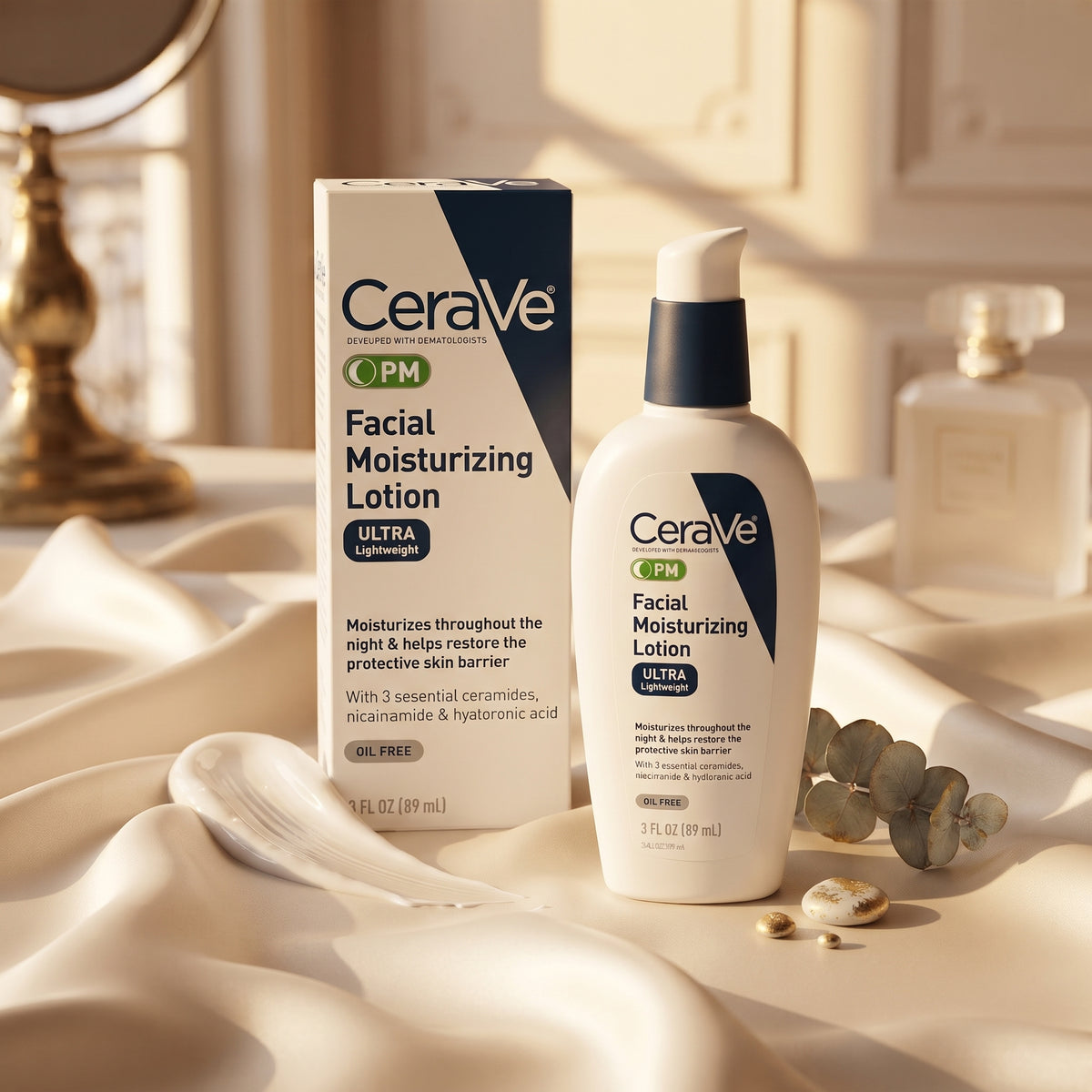 CeraVe PM Facial Moisturizing Lotion 89ml | Night Moisturiser