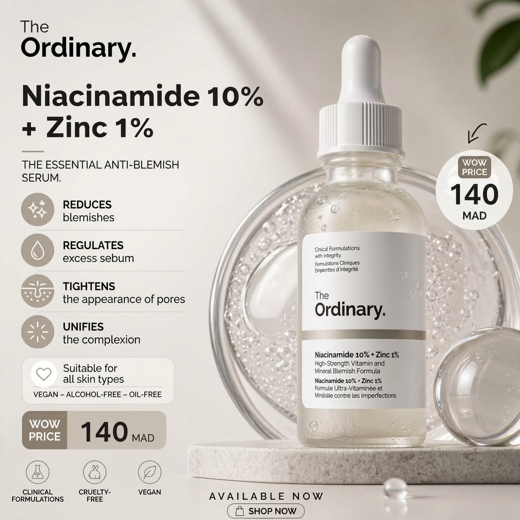 The Ordinary Niacinamide 10% + Zinc 1% – High-Strength Blemish & Pore Refining Serum