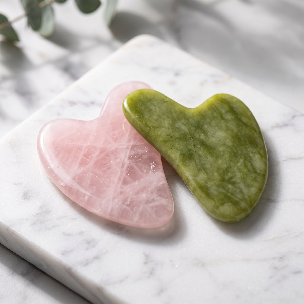 Natural Jade Gua Sha Scraping Tool – Facial Massager for Jawline Lifting & Anti-Aging