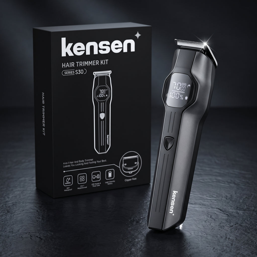 Kensen Professional Hair Clipper & Body Groomer Kit (Series S30) – IPX7 Waterproof Trimmer Set
