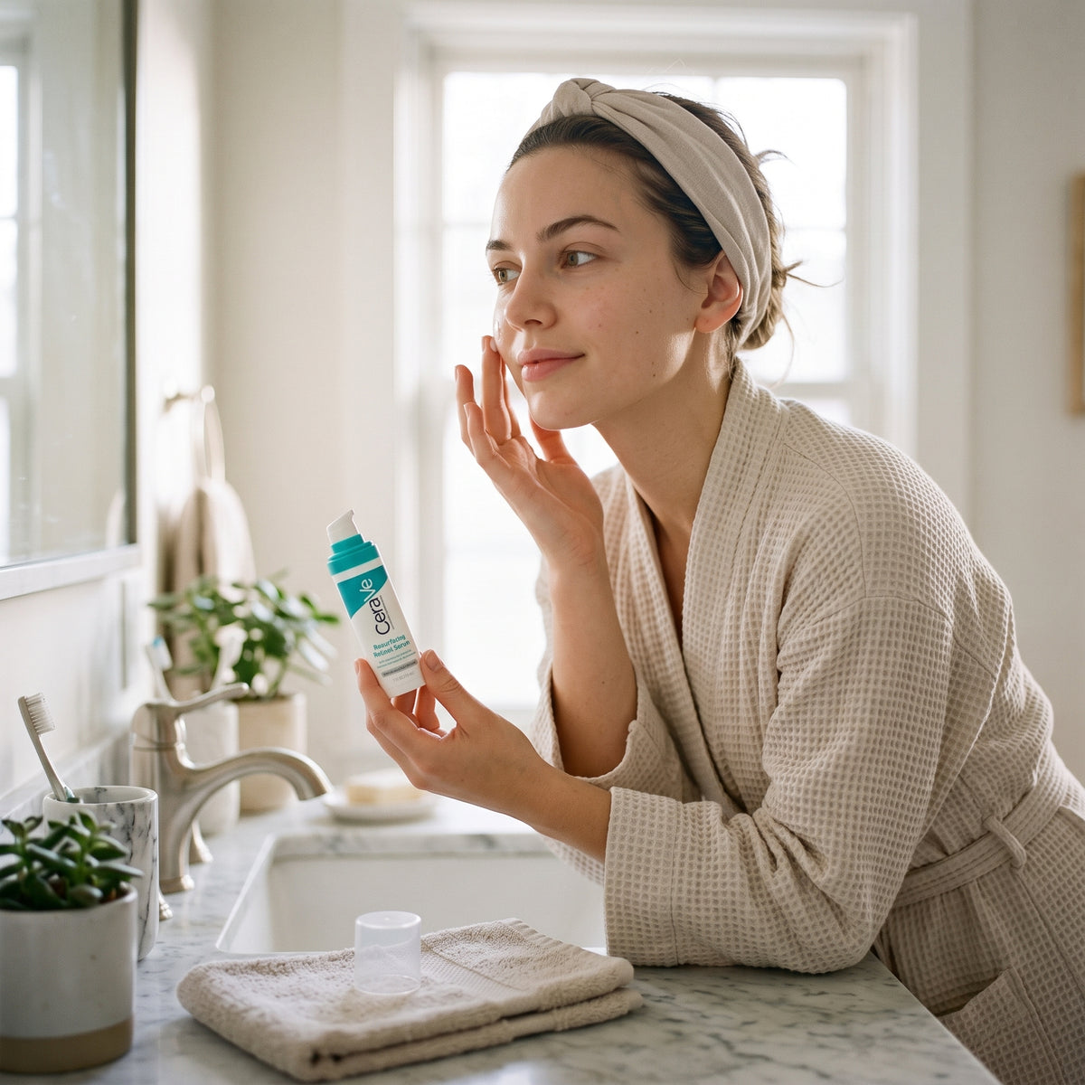 CeraVe Resurfacing Retinol Serum (30ml) – Reduces Post-Acne Marks, Pores & Restores Skin Barrier