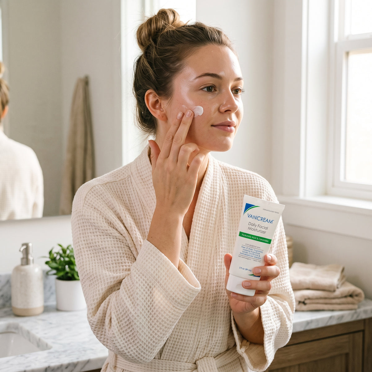 Vanicream Daily Facial Moisturizer (89ml) – Hyaluronic Acid & Ceramides Cream for Sensitive Skin