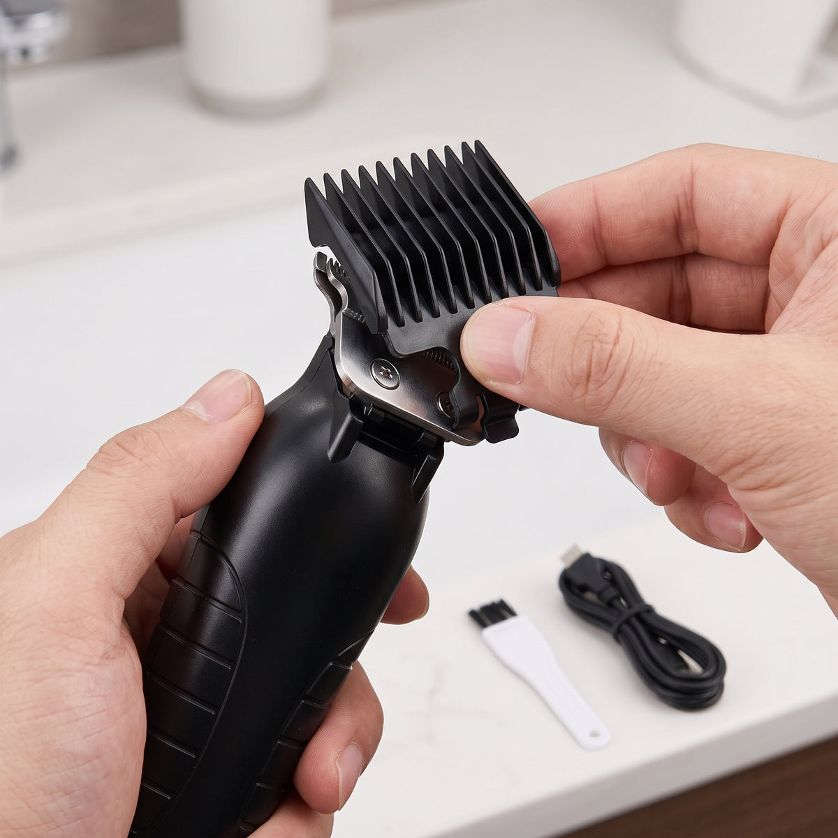 Kemei KM-2299 Zero-Gapped T-Blade Hair Clipper | Electric Cordless Beard & Detail Trimmer Set