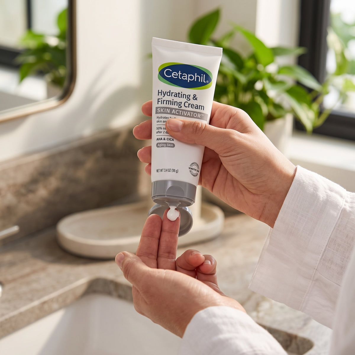 Cetaphil Hydrating & Firming Cream – Skin Activator™ for Face, Neck & Chest (3.4 oz)