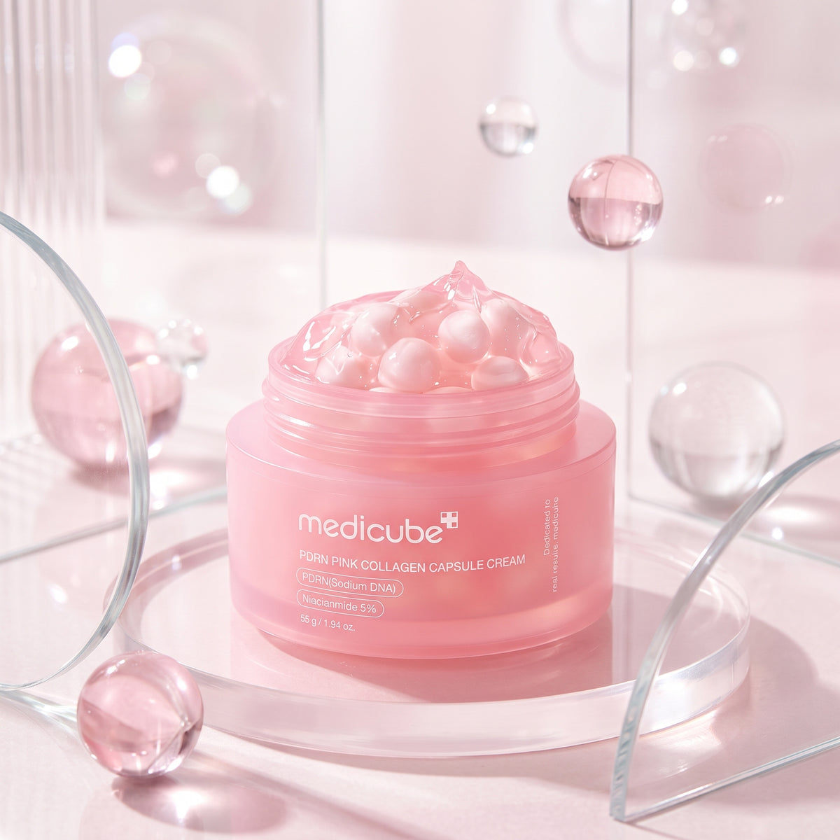 Medicube PDRN Pink Collagen Capsule Cream 55g | With Niacinamide 5% & Sodium DNA for Glass Skin