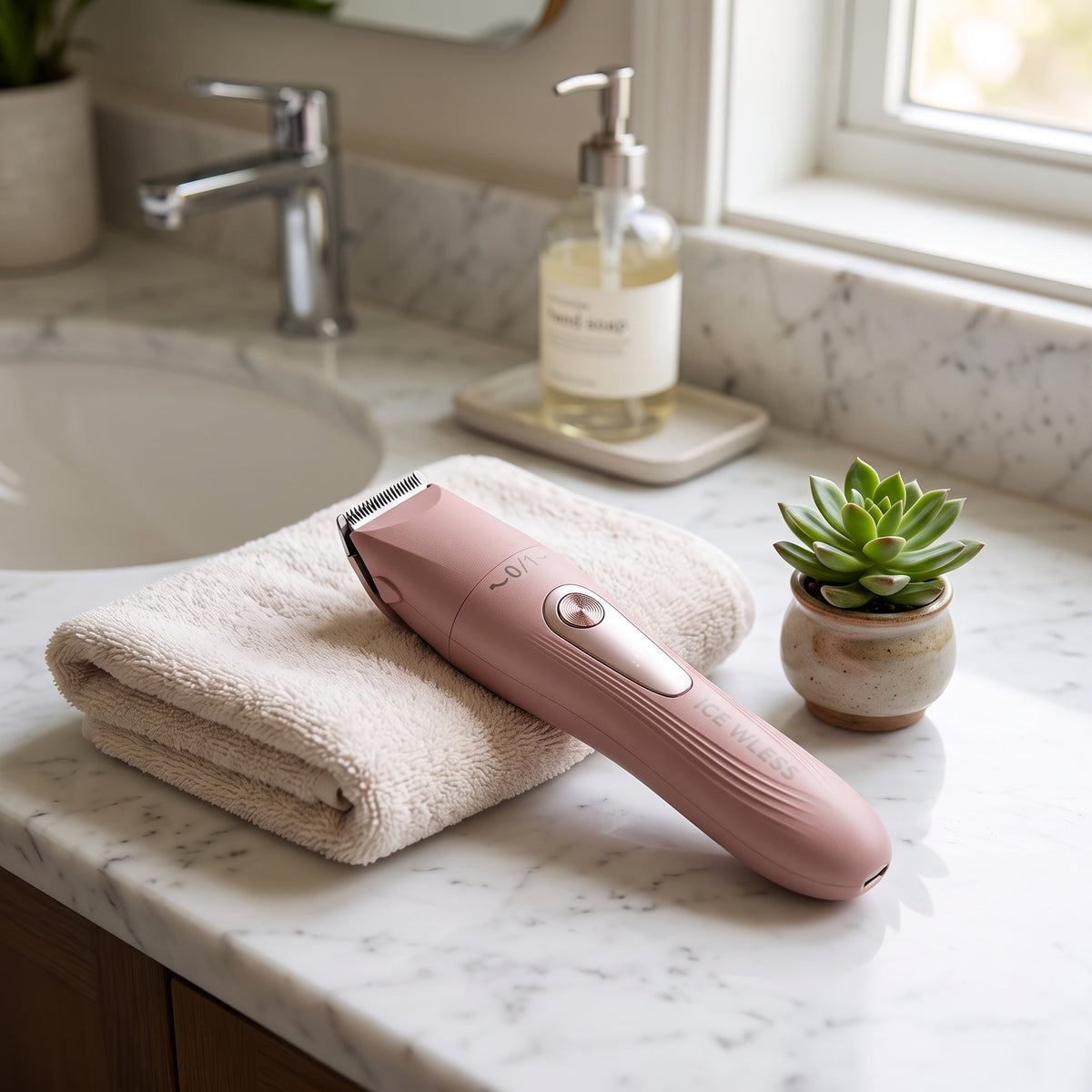 ICEWLESS 3-in-1 Women's Electric Hair Trimmer Set – Painless Facial, Body & Bikini Remover