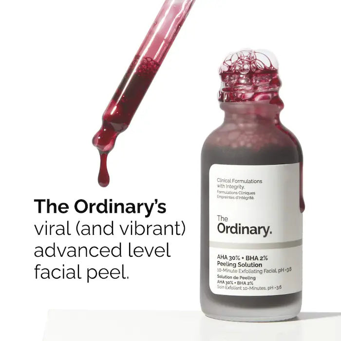 The Ordinary AHA 30% + BHA 2% Exfoliating Peeling Solution Serum for Radiance & Texture