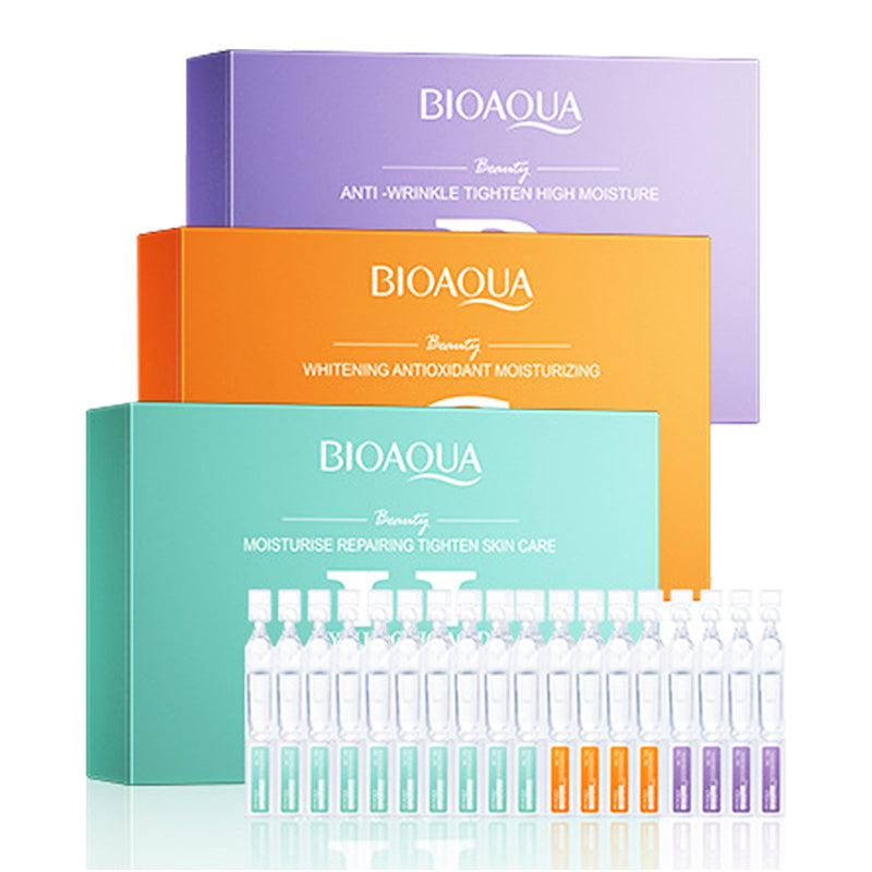 BIOAQUA Beauty Facial Ampoule Serum Set – Anti-Wrinkle, Whitening & Moisturizing Skin Care Ampoules