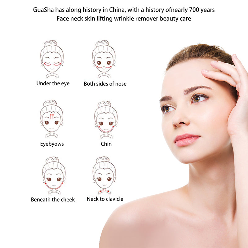 Natural Jade Gua Sha Scraping Tool – Facial Massager for Jawline Lifting & Anti-Aging