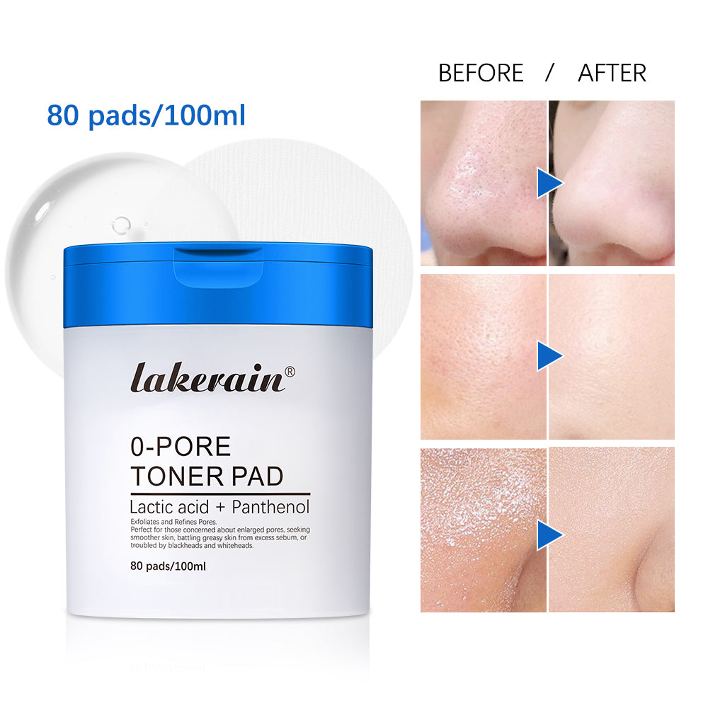 lakerain 0-Pore Toner Pads – Exfoliating & Pore Refining Facial Pads