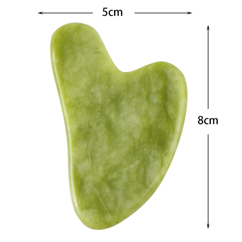 Natural Jade Gua Sha Scraping Tool – Facial Massager for Jawline Lifting & Anti-Aging