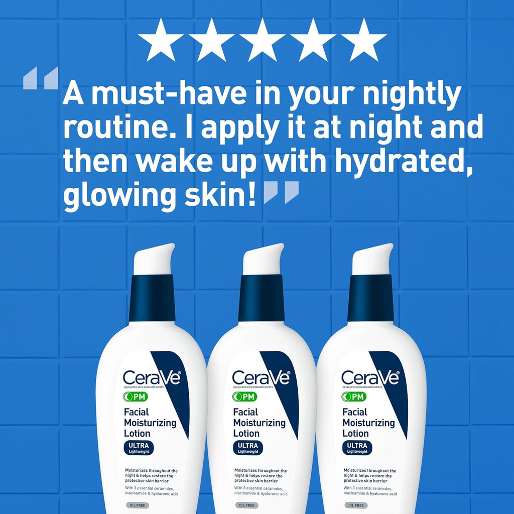 CeraVe PM Facial Moisturizing Lotion 89ml | Night Moisturiser