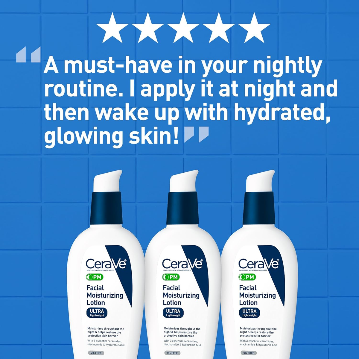 CeraVe PM Facial Moisturizing Lotion 89ml | Night Moisturiser