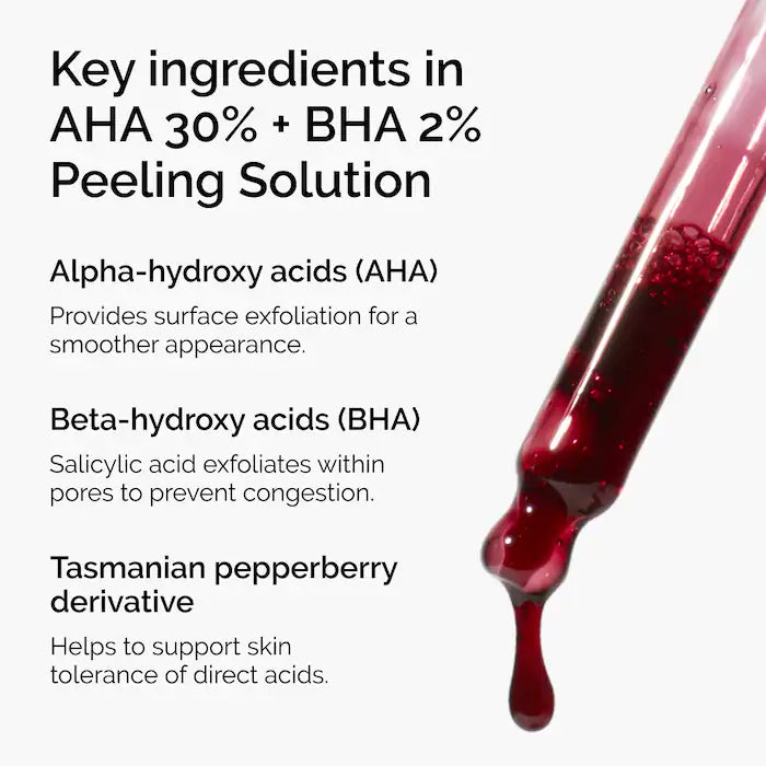 The Ordinary AHA 30% + BHA 2% Exfoliating Peeling Solution Serum for Radiance & Texture