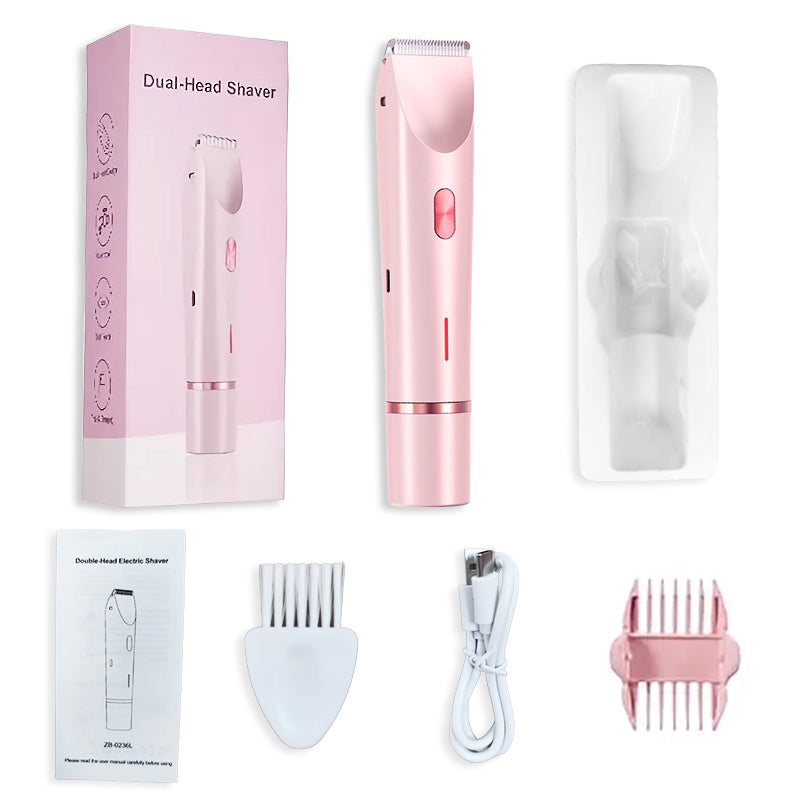 Dual-Head Electric Body Hair Remover – Portable Painless Hair Trimmer for Legs, Underarms & Bikini Area