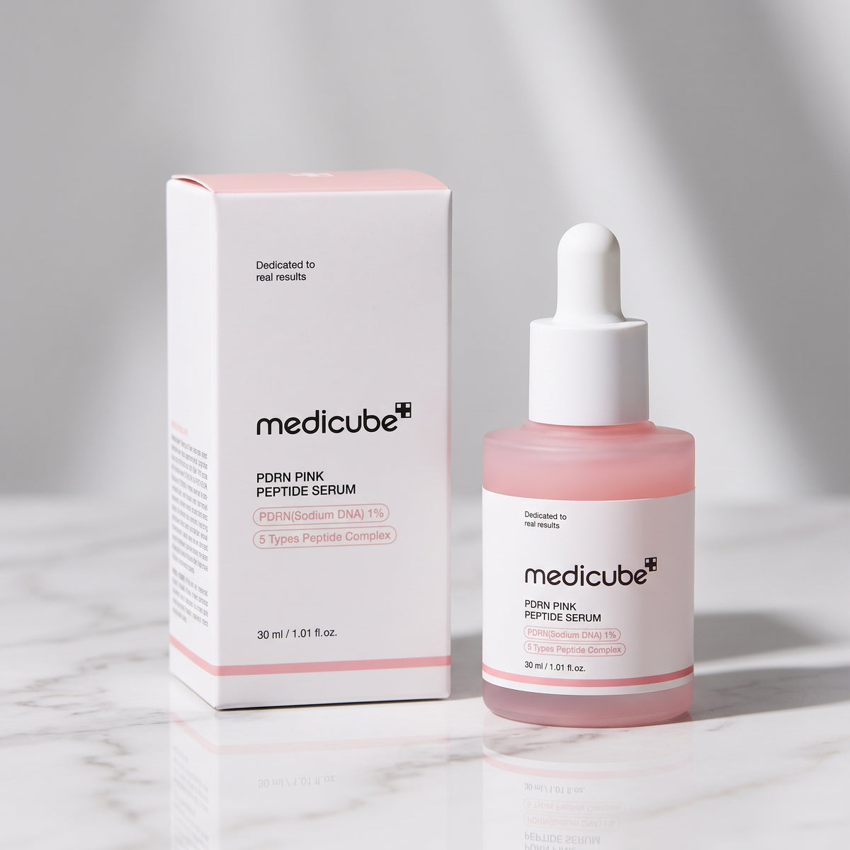 Medicube PDRN Pink Peptide Serum 30ml | With 1% Sodium DNA & 5 Types Peptide Complex for Anti-Aging