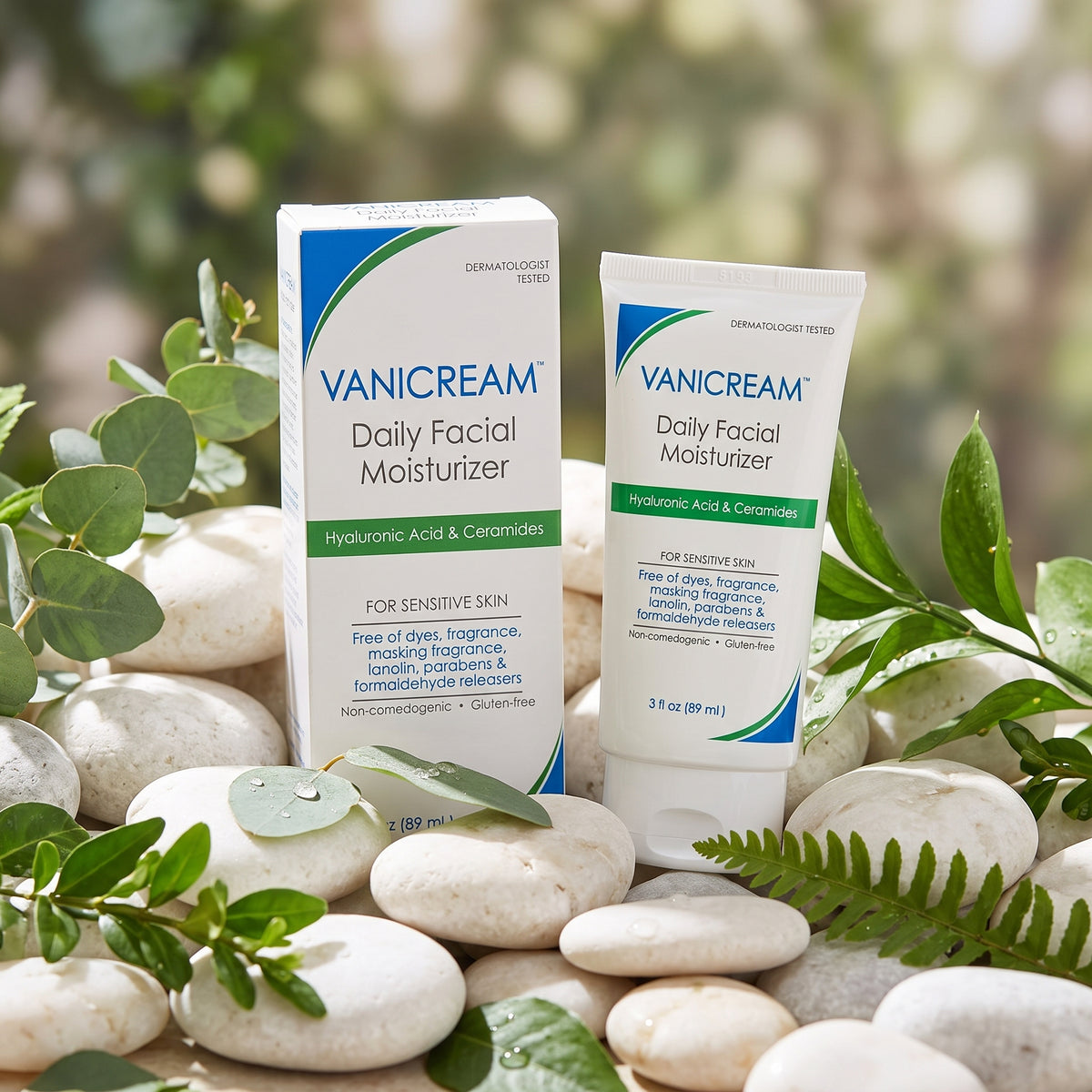 Vanicream Daily Facial Moisturizer (89ml) – Hyaluronic Acid & Ceramides Cream for Sensitive Skin