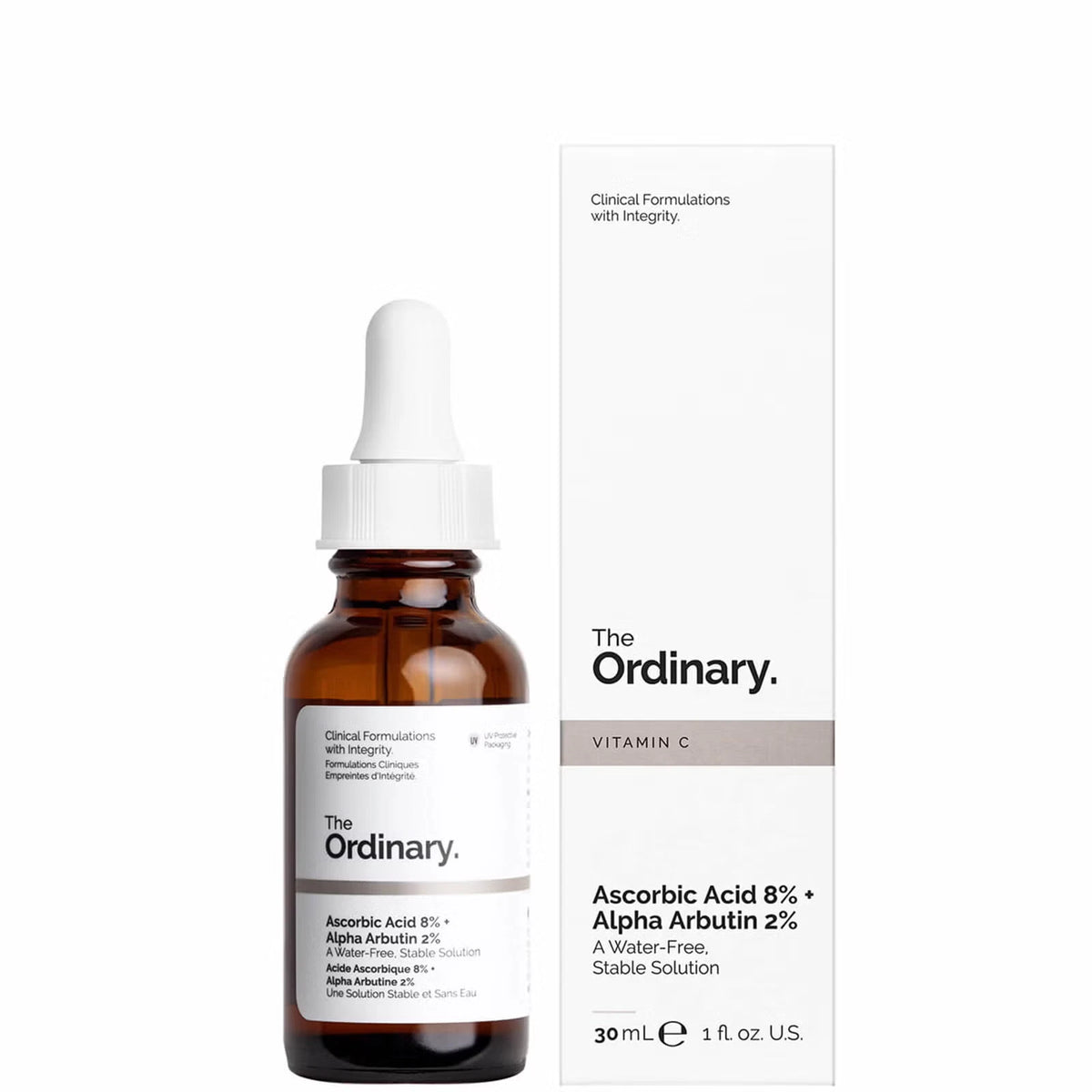 The Ordinary Ascorbic Acid 8% + Alpha Arbutin 2% Serum 30ml | Vitamin C Dark Spot Corrector