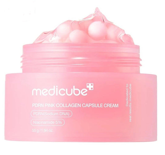 Medicube PDRN Pink Collagen Capsule Cream 55g | With Niacinamide 5% & Sodium DNA for Glass Skin