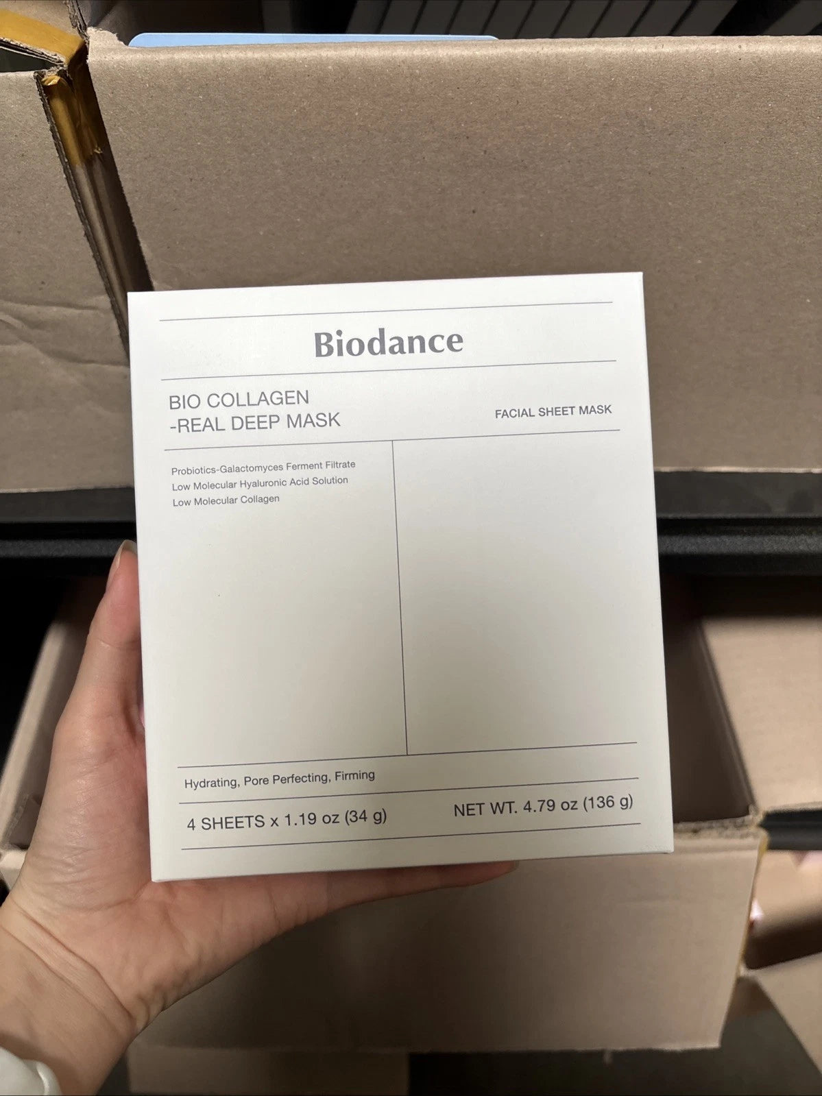 Biodance Bio-Collagen Real Deep Mask (4 Sheets x 34g) | Korean Pore Minimizing & Hydrating Overnight Hydrogel Mask